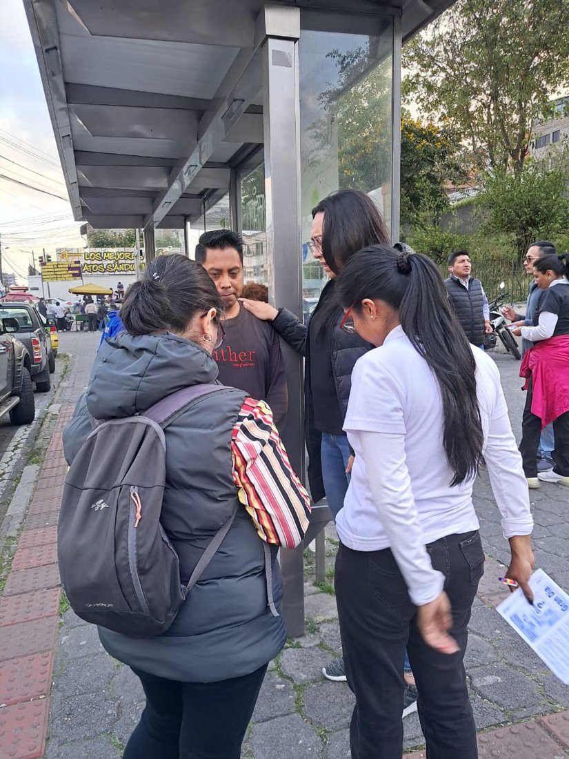 Servicio misionero en las calles de Quito